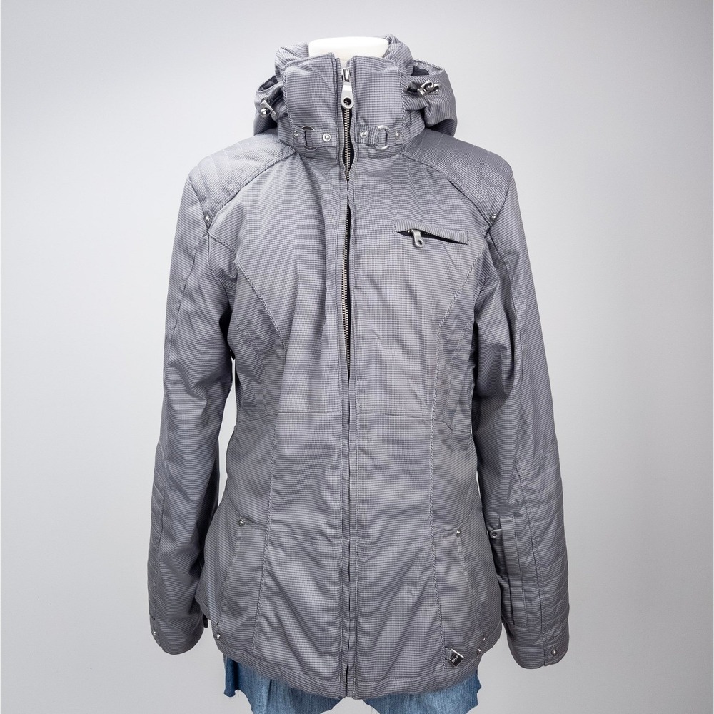 Nils Gray Houndstooth Ski Jacket - Women's Snowboarding Winter‎ Coat